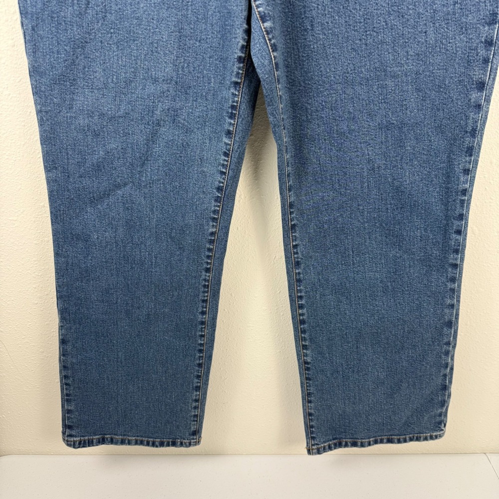 Lauren Ralph Lauren Jeans Co Blue Straight Leg Stretch Denim Pants Womens 14 - Picture 8 of 10